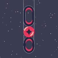 Abstract Space Celestial Orb Chain vector