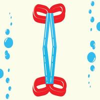Abstract Red and Blue Bubbles and Shapes vector
