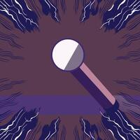 Abstract Design with Circular Mirror and Dynamic Lines vector