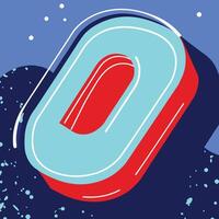 Abstract Red and Blue Graphic Design with Geometric Shapes vector