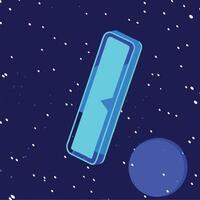 Isometric Neon Shape in Space vector
