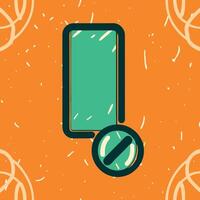 Mobile Device Notification Off Icon Design vector