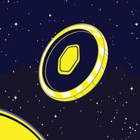 Cosmic Cryptocurrency Digital Currency in Space vector