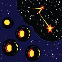 Cosmic Bodies and Celestial Event vector
