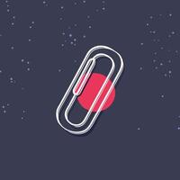 Paperclip Icon Office Supply, Attachment Symbol, Connecting Link Graphic vector