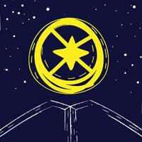 Cosmic Star Within a Celestial Orb vector