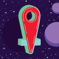 Abstract Location Marker in Space vector