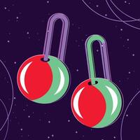 Abstract Duo-Tone Orb Design with Arched Handles vector