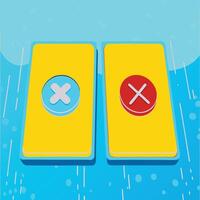 UI Design Accept or Reject Buttons vector