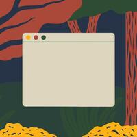 Abstract Nature Browser Window Template vector
