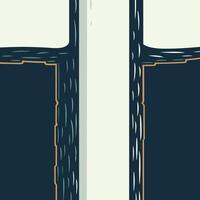 Abstract Teal and Beige Design with Geometric Frames vector