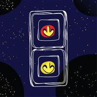 Abstract Night Sky with Signal Lights vector