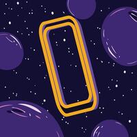 Cosmic Portal Abstract Space Art vector