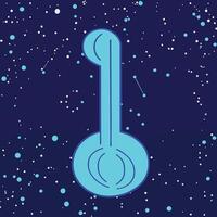 Celestial Stringed Instrument Abstract Art vector