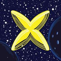 Cosmic X Abstract Space Exploration vector