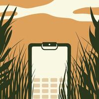 Mobile App Interface Design Nature Inspired UI vector