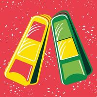 Abstract Colorful Geometric Shapes Design vector