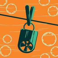 Spinning Propeller on Clothesline Abstract Art vector