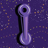 Cosmic Purple Design Element Abstract Graphic vector