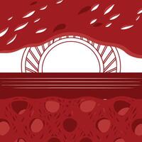 Abstract Red and White Pattern Design vector