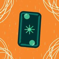 Abstract Teal Card with Starburst Design vector