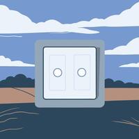 Dual Light Switch in a Scenic Setting vector
