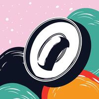 Abstract Circular Design with Bold Brushstrokes vector