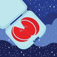 Red Fruit in a Cooler, Abstract Design vector