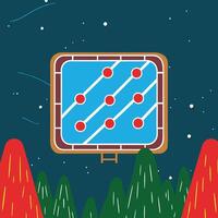 Aerial View of a Pool at Night vector