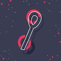 Abstract Design Red and White Spoon Graphic vector