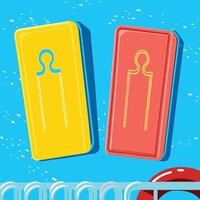 Summer Fun Colorful Pool Floats for Relaxing Water Recreation vector