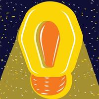 Illuminating Ideas Abstract Lightbulb Illustration vector