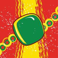 Abstract Red, Yellow, and Green Design with Circular Elements vector