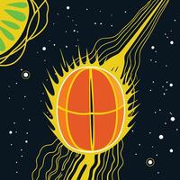 Cosmic Orb Abstract Space Art vector