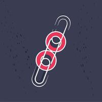 Interlinked Rings Abstract Geometric Design vector
