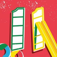 Abstract Playground Climber and Slide Illustration vector
