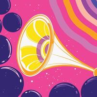 Abstract Colorful Horn Announcement vector