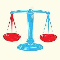Balanced Scales Symbol of Justice and Equality vector