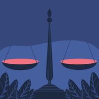 Scales of Justice Balancing Equality and Fairness vector