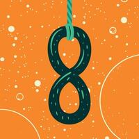 Infinity Symbol Hanging Abstract Art Design vector