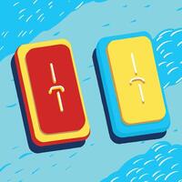 Abstract Colorful Shapes, Floating Rectangles, Geometric Design vector