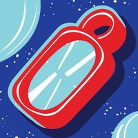 Abstract Red and Blue Cosmic Object vector