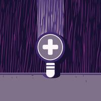 Plus Sign Symbol on Stand in Abstract Setting vector