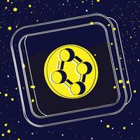 Abstract Molecular Structure in Night Sky vector
