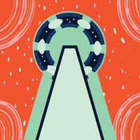 Abstract Spaceship Landing Futuristic Design vector
