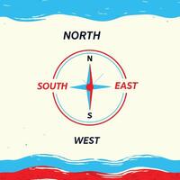 compass object on cream background vector