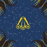 Abstract Night Sky with Triple Pendulum Design vector