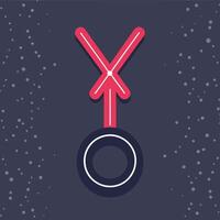 Abstract Symbol Circular Base with Cross-Shaped Top vector
