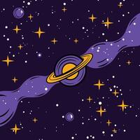 Cosmic Planet and Nebula A Universe of Stars vector