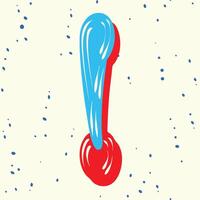 Abstract Blue and Red Blob Art Splash, Swirl, and Drips vector
